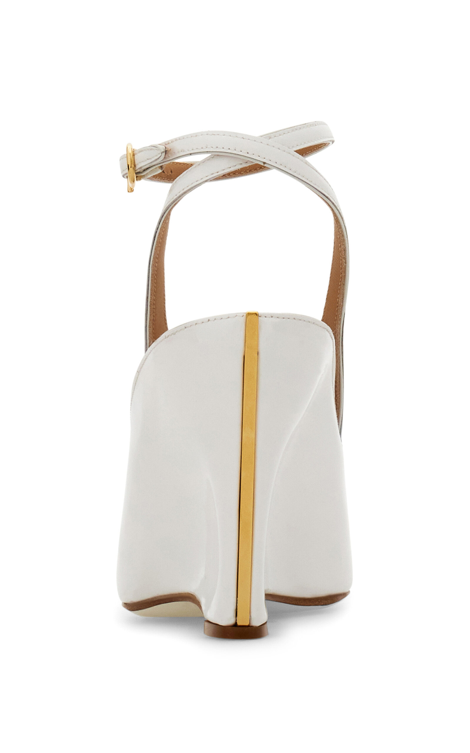 Arcadia Leather Wedge Pumps white - 4