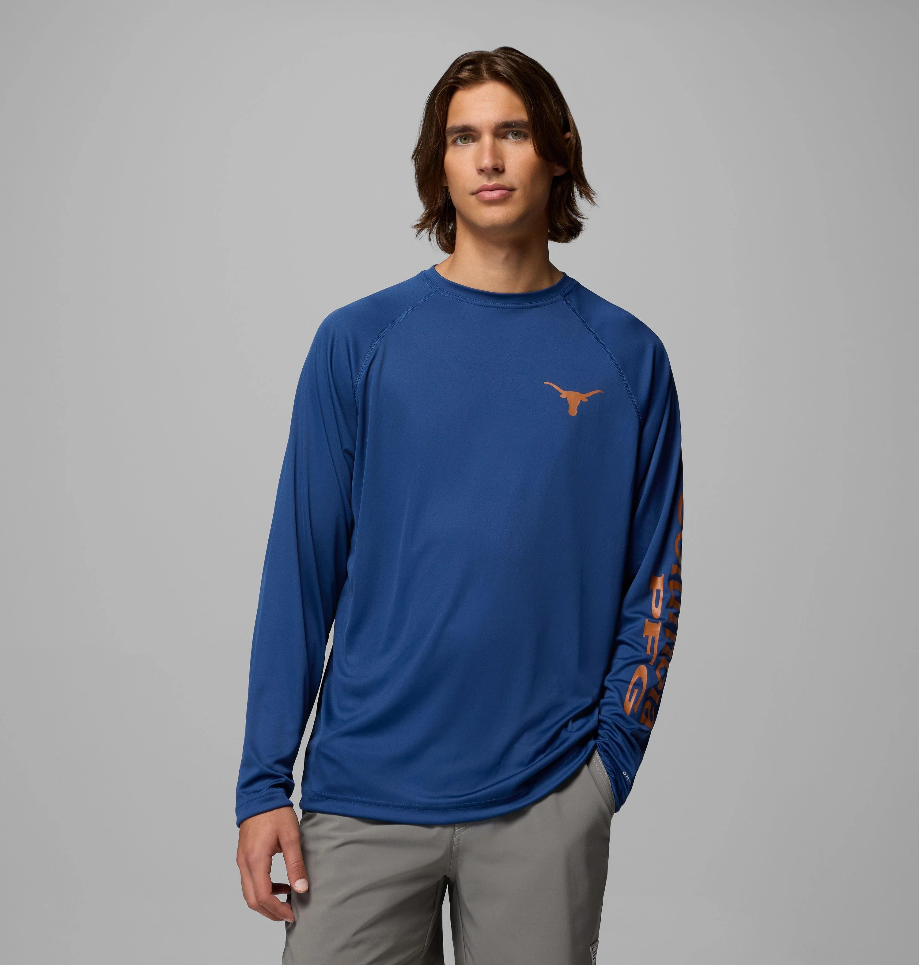 Men's Collegiate PFG Terminal Tackle Long Sleeve Shirt - Texas - 1
