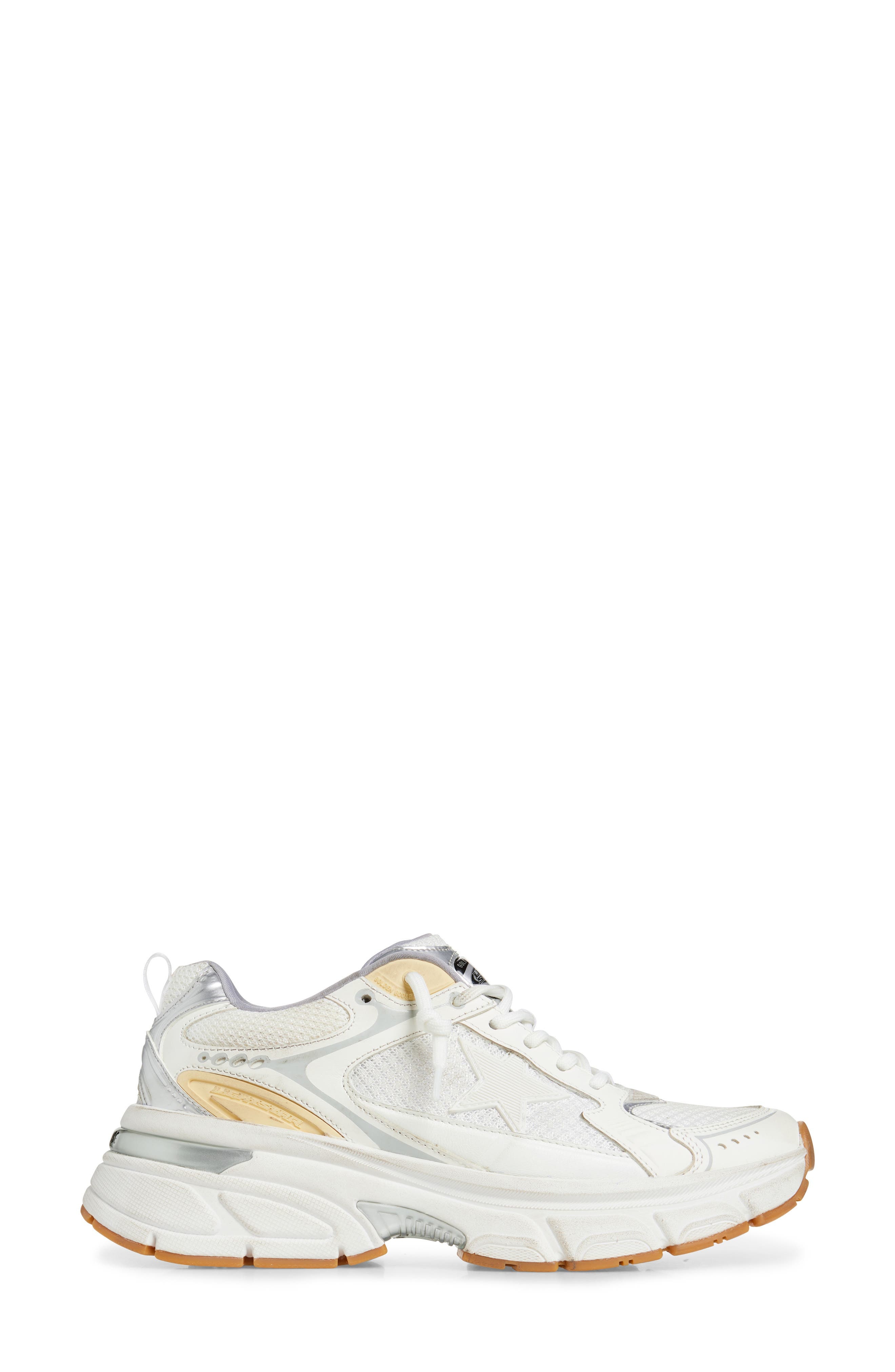 Golden Goose Lightstar Sneaker in White/Gold at Nordstrom - 3