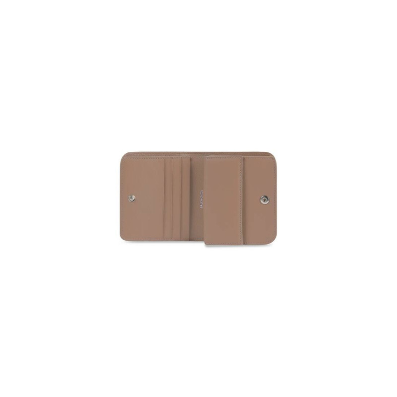 BALENCIAGA Cash Flap Coin And Card Holder in Mink outlook