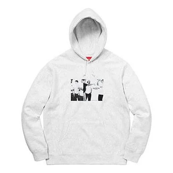 Supreme SS19 Classic Ad Hooded Sweatshirt Unisex light grey SUP-SS19-838 - 1