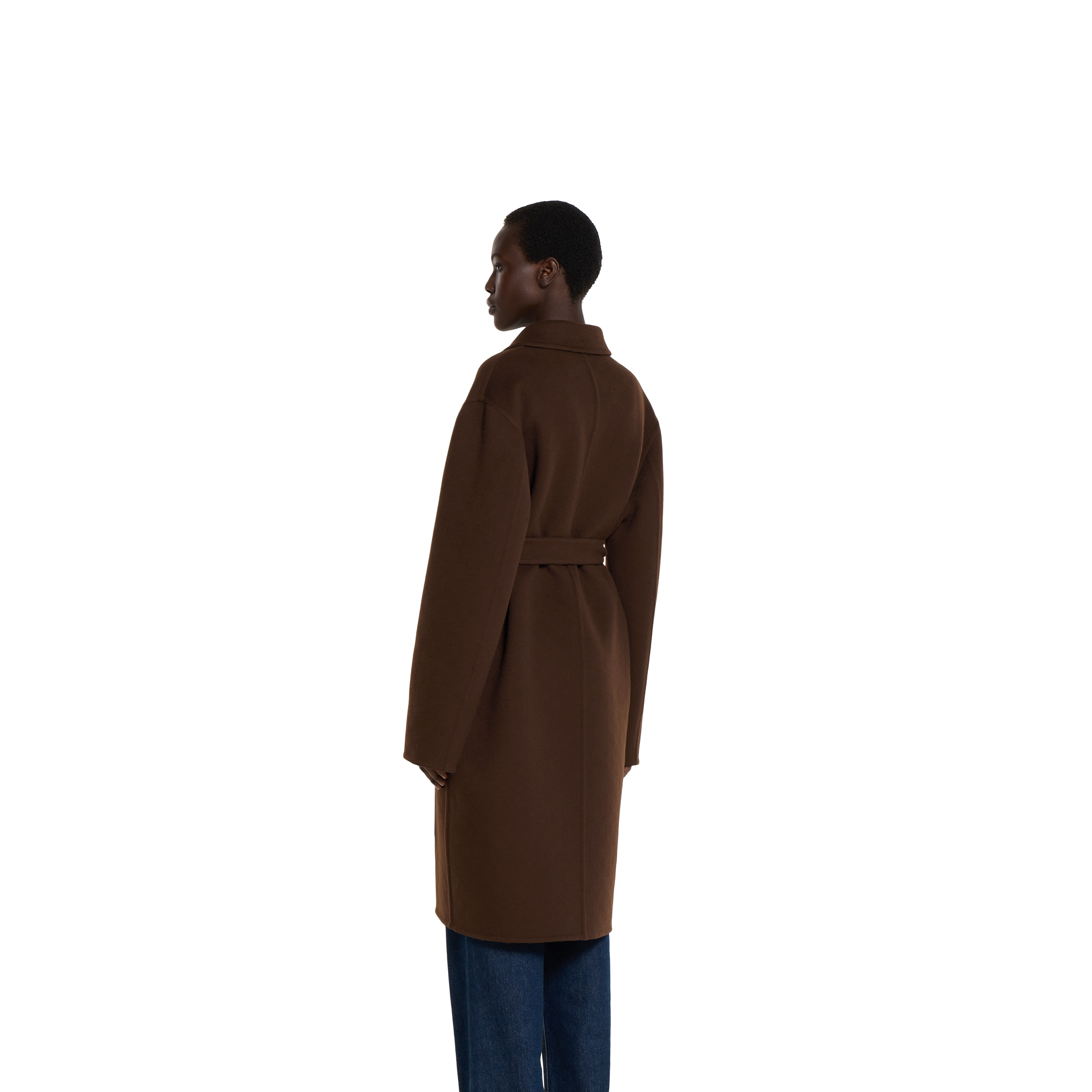 Reversible silk wool coat - 4
