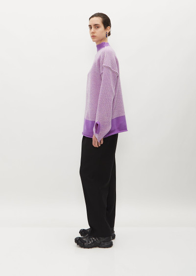 ISSEY MIYAKE Seed Stitch Knit Top — Purple outlook