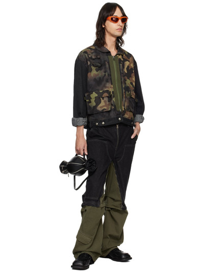 Andersson Bell Black Camouflage Denim Jacket outlook