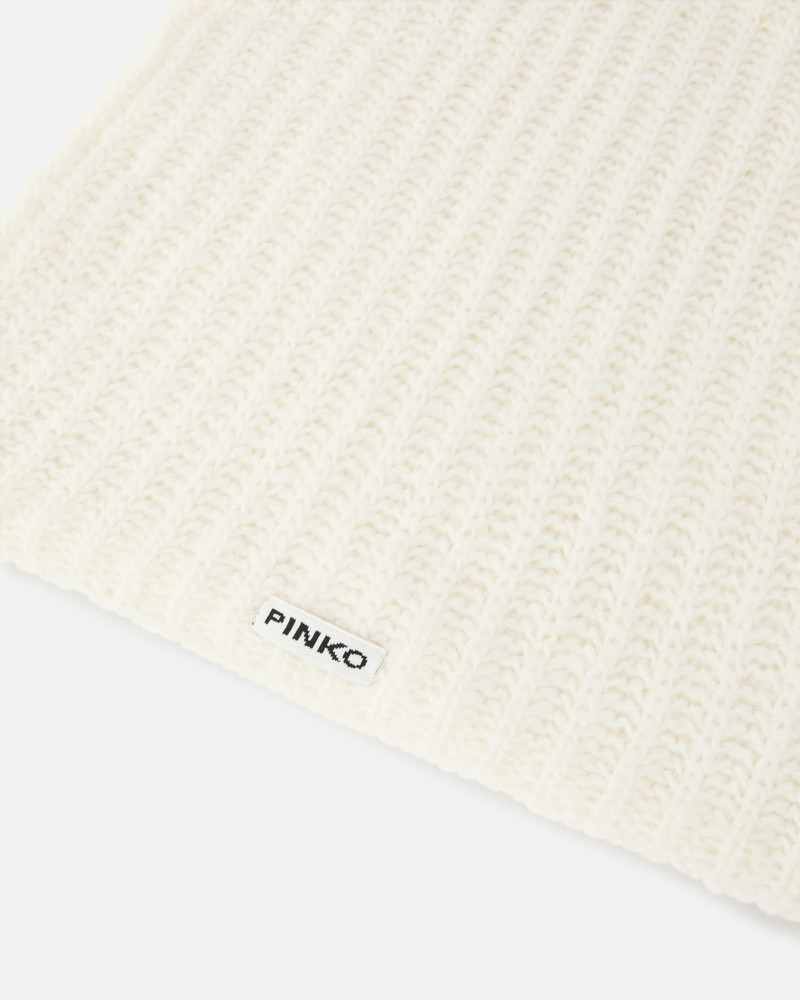 RIBBED SCARF WITH PINKO LOGO LETTERING 3