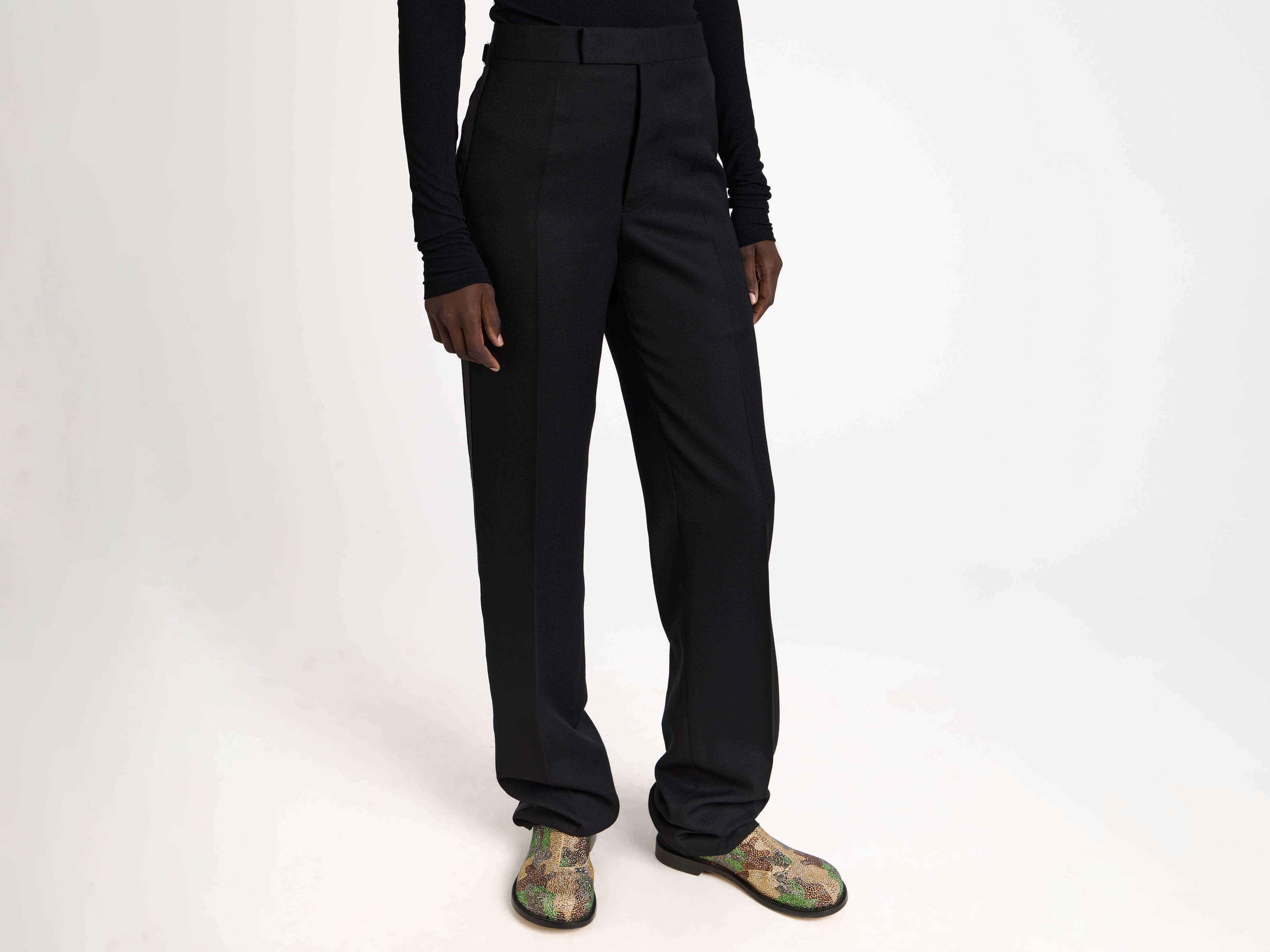 TAILORED TUXEDO TROUSERS IN BLACK - 5