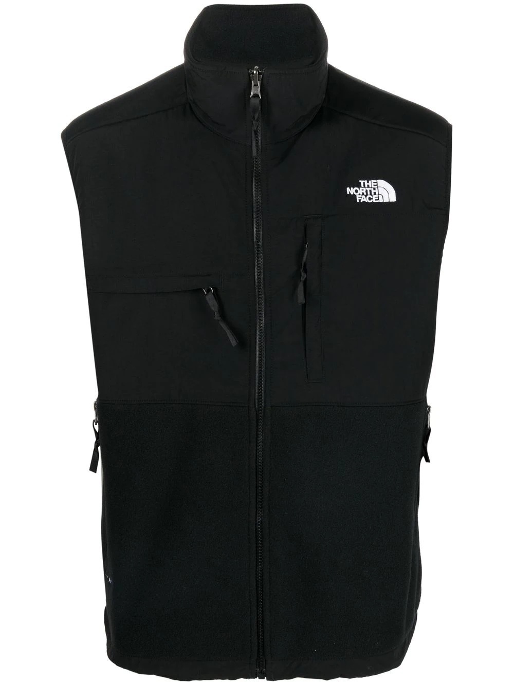 embroidered-logo zip-up gilet - 1