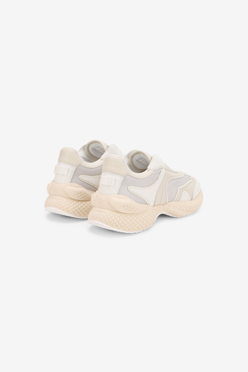 Roberto Cavalli White Leather Chunky Sneakers outlook
