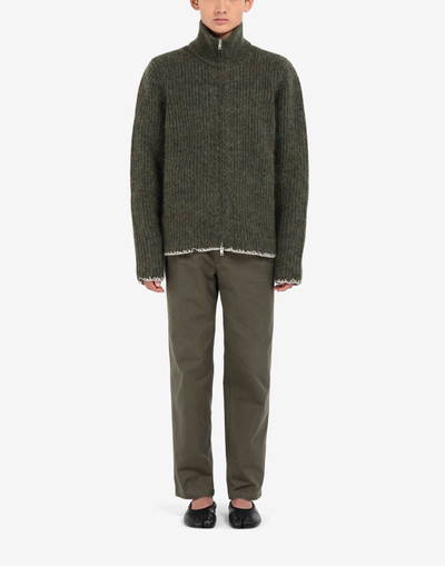 Maison Margiela Zip-up wool sweater outlook