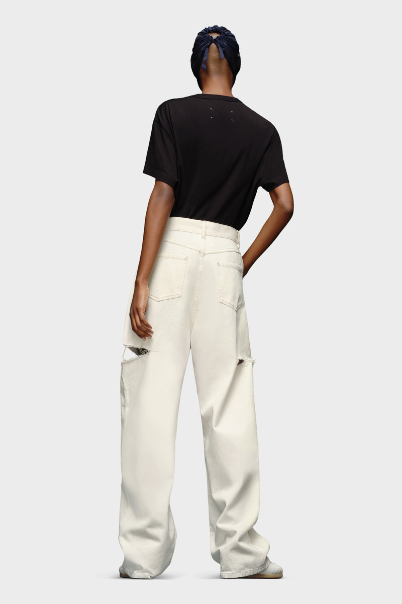 Denim jeans with slash details 4