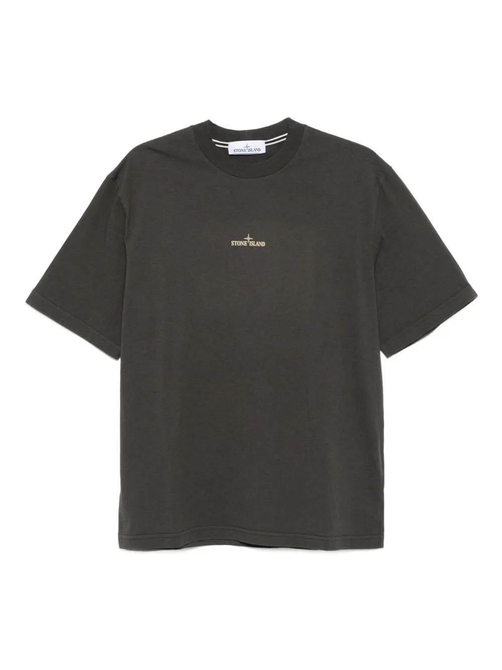 logo-embroidered cotton T-shirt - 1