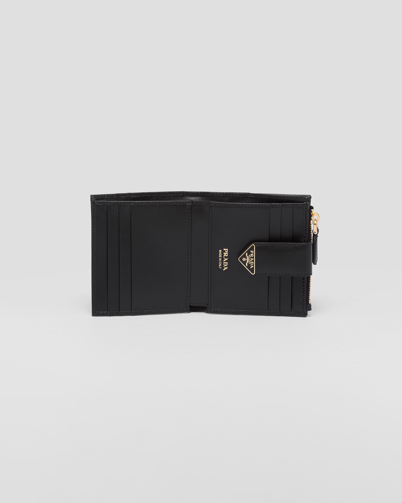 Prada Small Saffiano and smooth leather wallet outlook