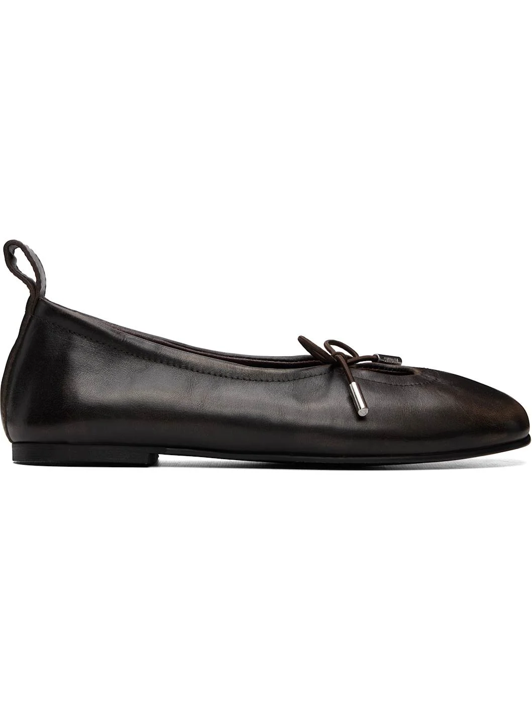 Brown Rosalind Vintage Effect Ballerina Flats - 1
