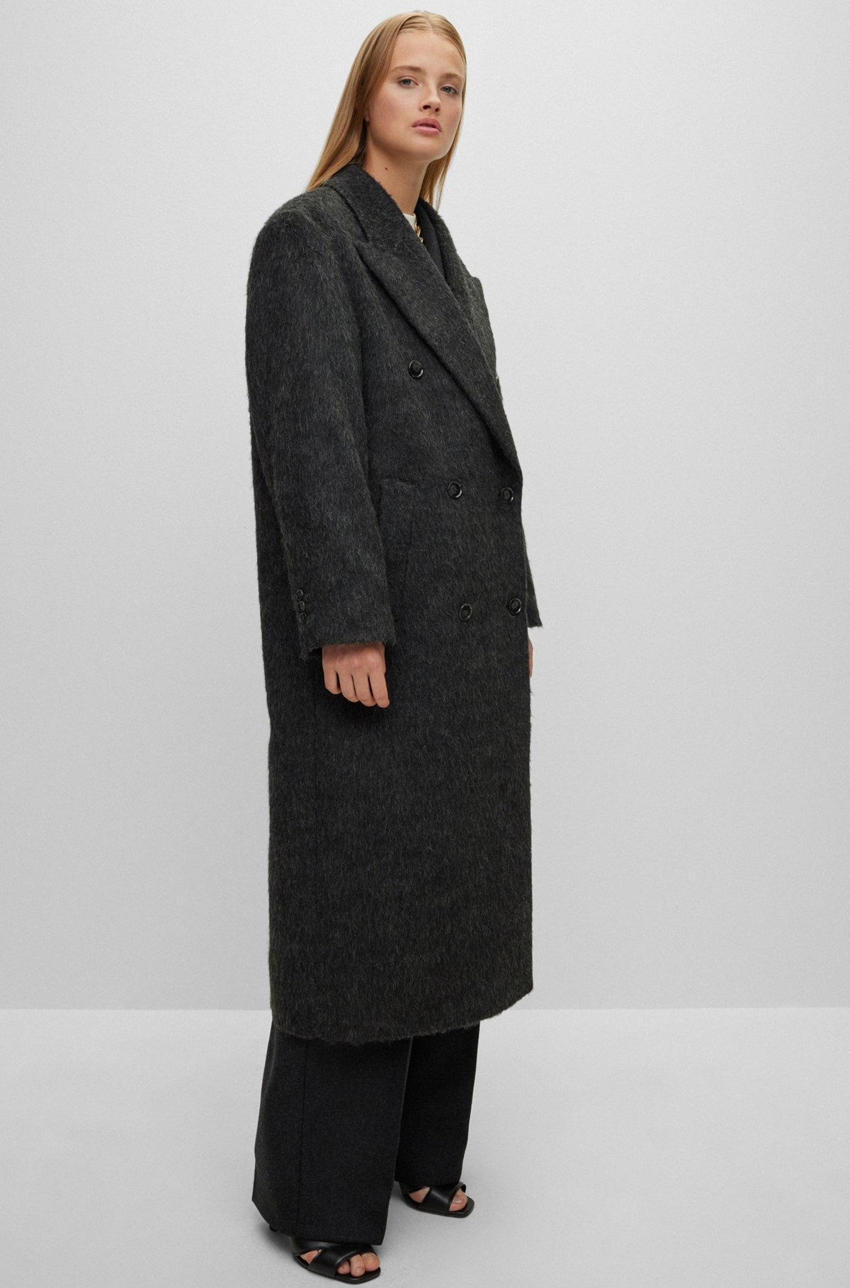 DOUBLE-BREASTED COAT IN COTTON - 7