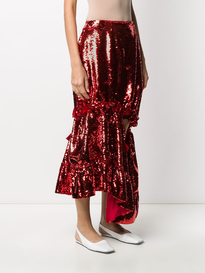 sequin split seam midi dress 3