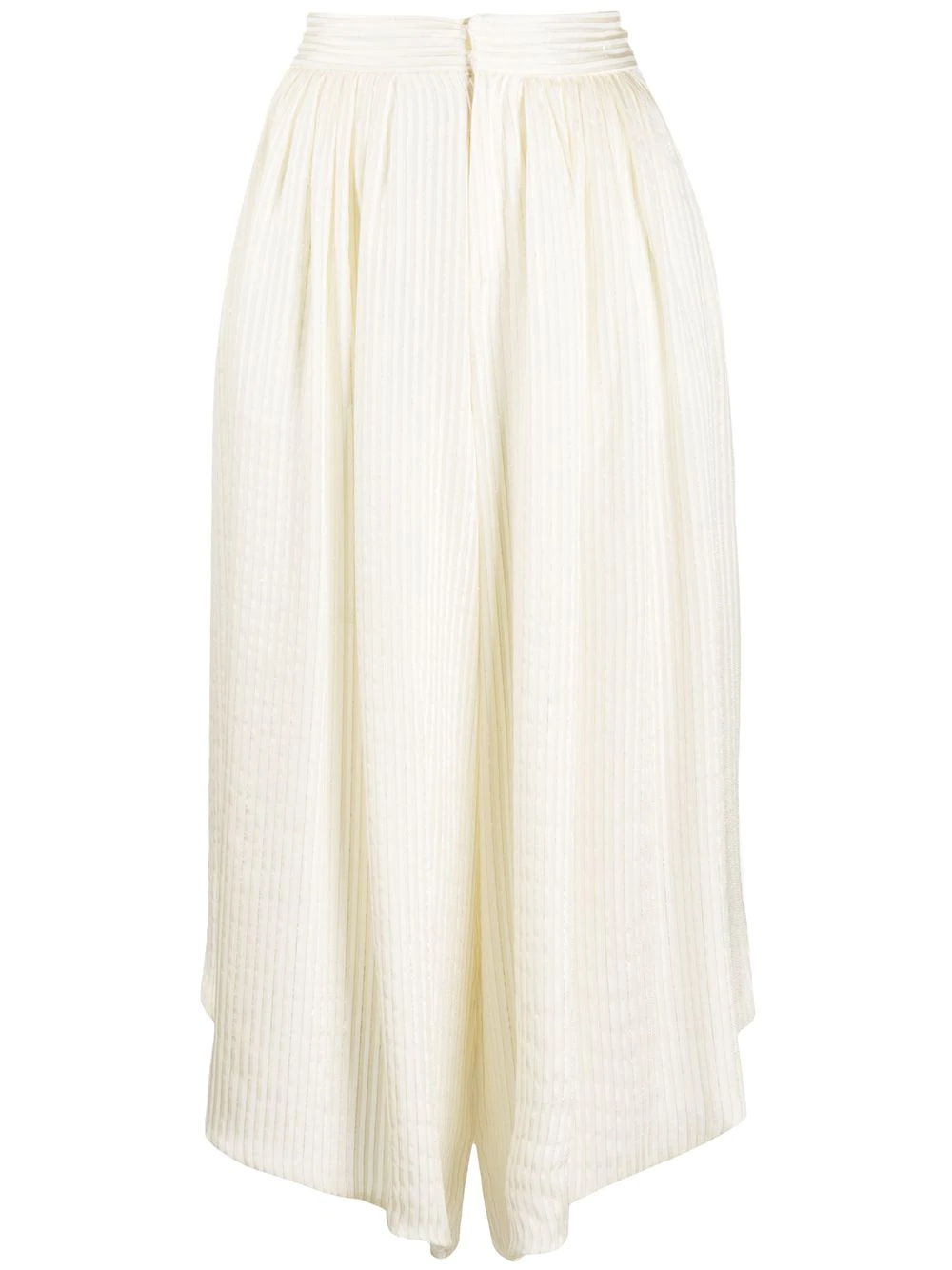 lurex-stripe silk culottes - 1