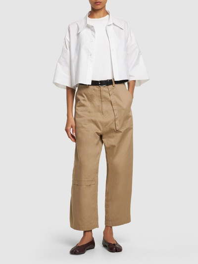 Yohji Yamamoto Cotton twill big pocket straight pants outlook