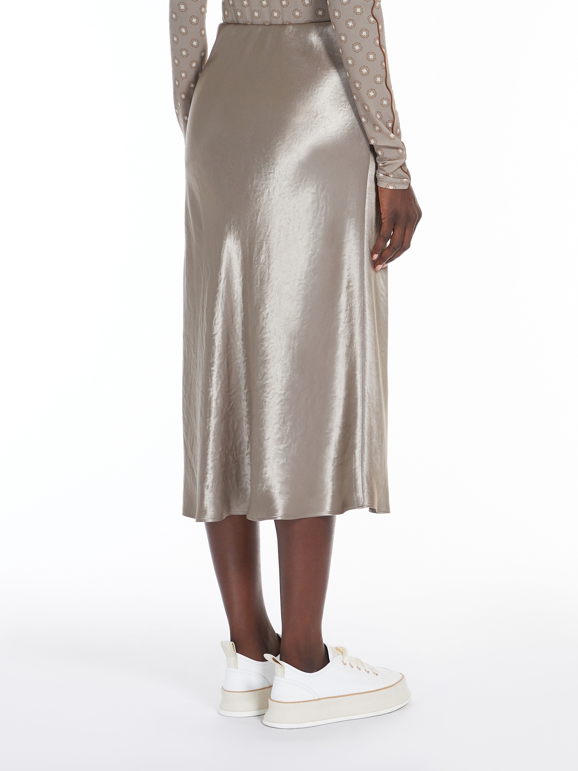 ALESSIO Satin midi skirt - 4