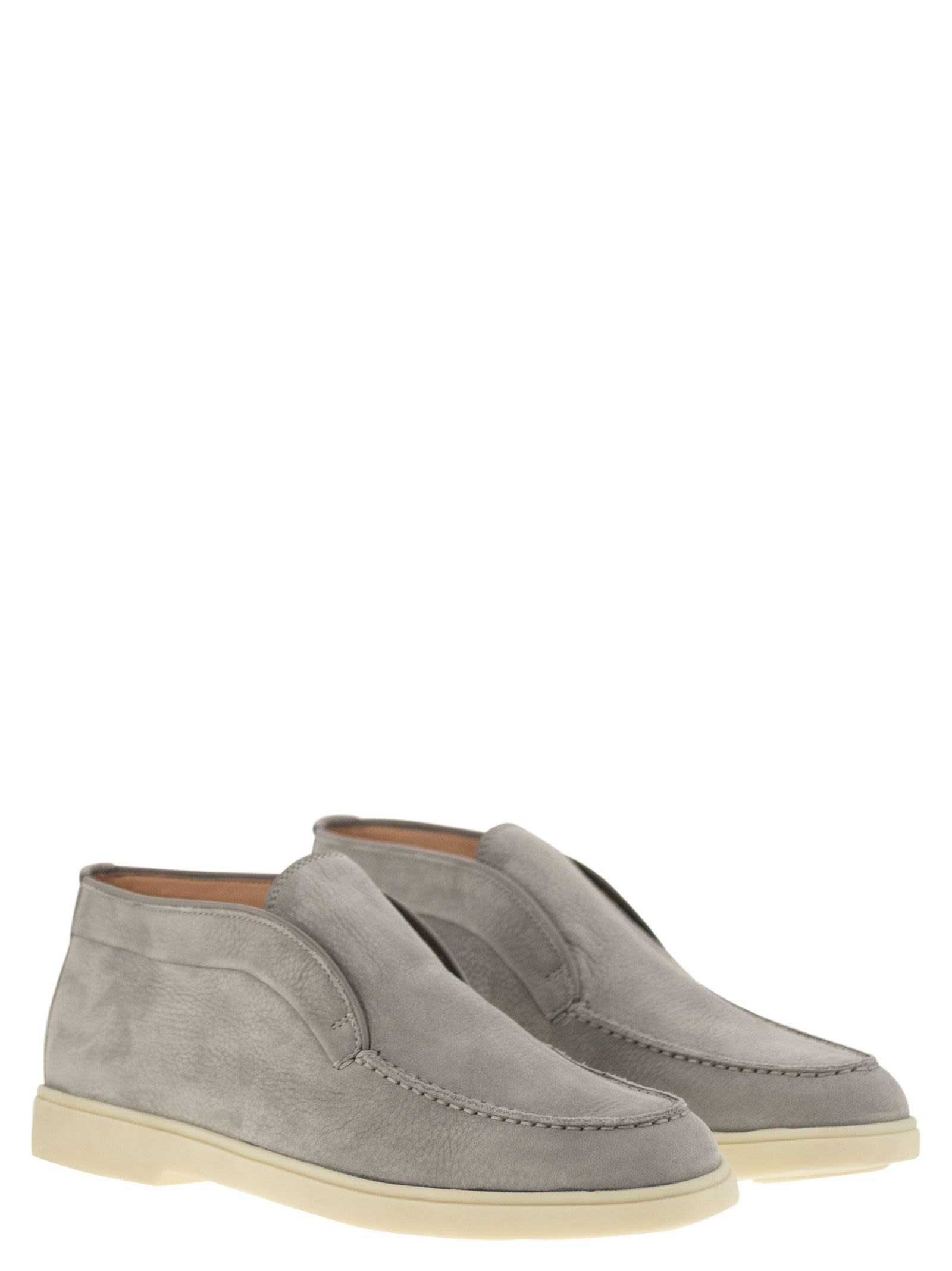 Santoni Women Desert Boot In Nubuck - 4