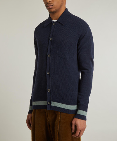 Oliver Spencer Britten Knitted Navy Greeves Cardigan outlook