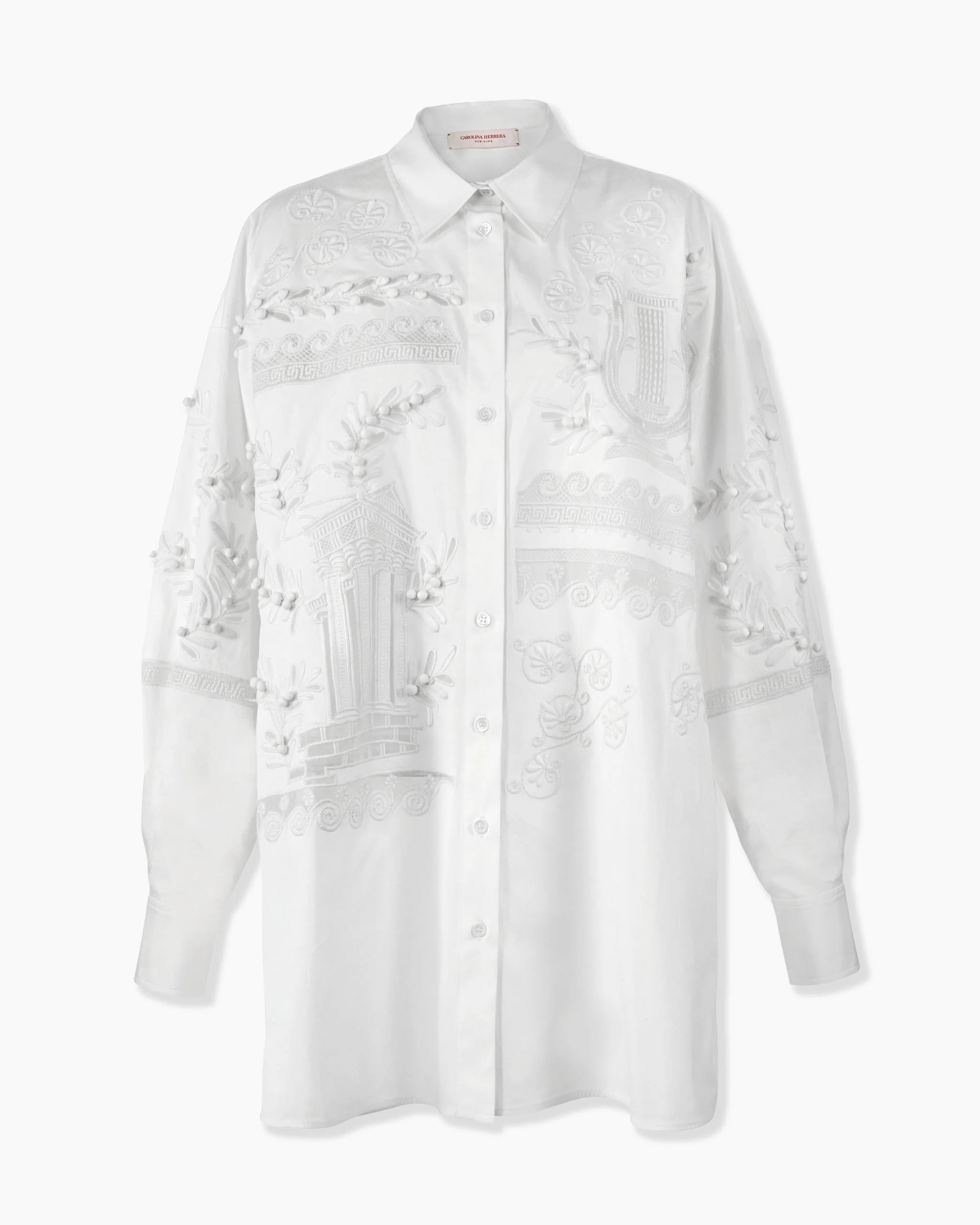 Embroidered Oversized Shirt - 1