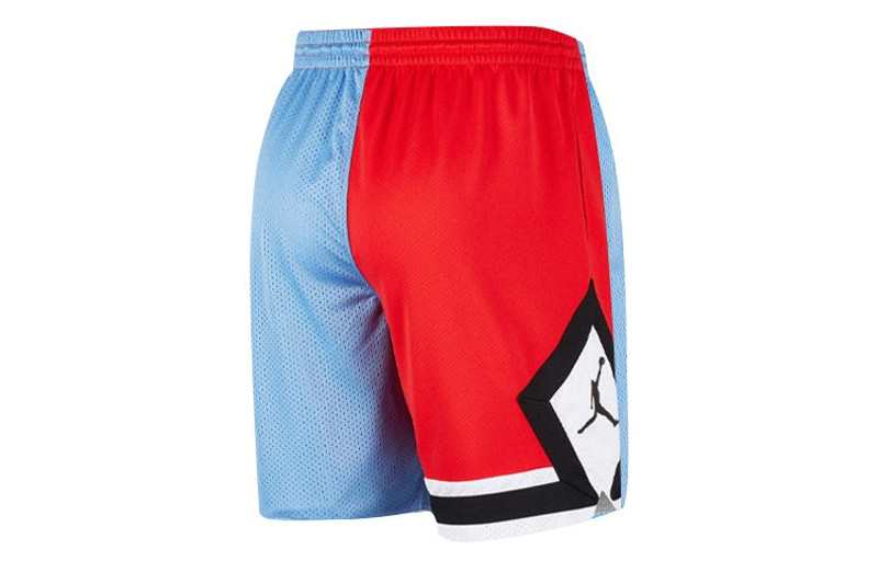 Jordan Air Jordan Drawstring Casual Sports Shorts Red Blue Splicing CZ2505-448 outlook