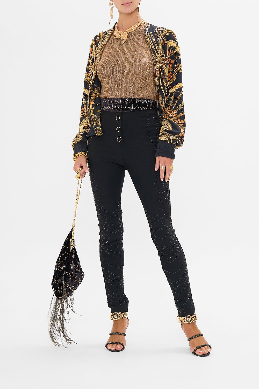 SNAP PONTE PANT WITH HOTFIX - 7