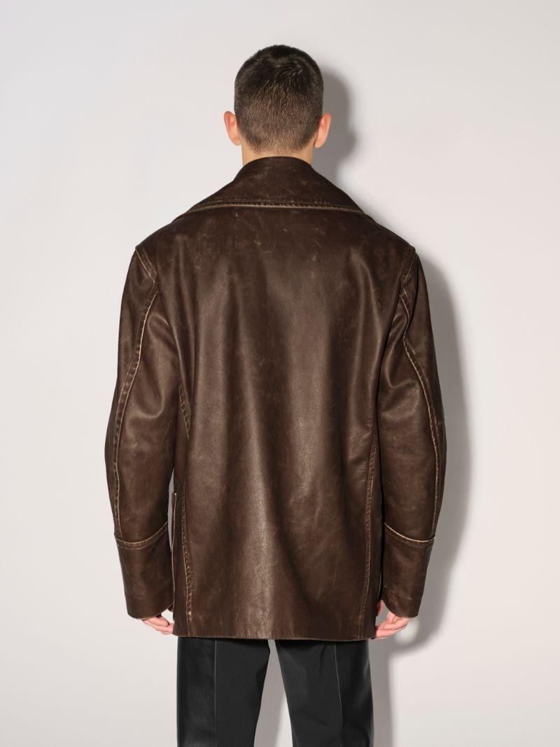 LEATHER PEACOT JACKET 4
