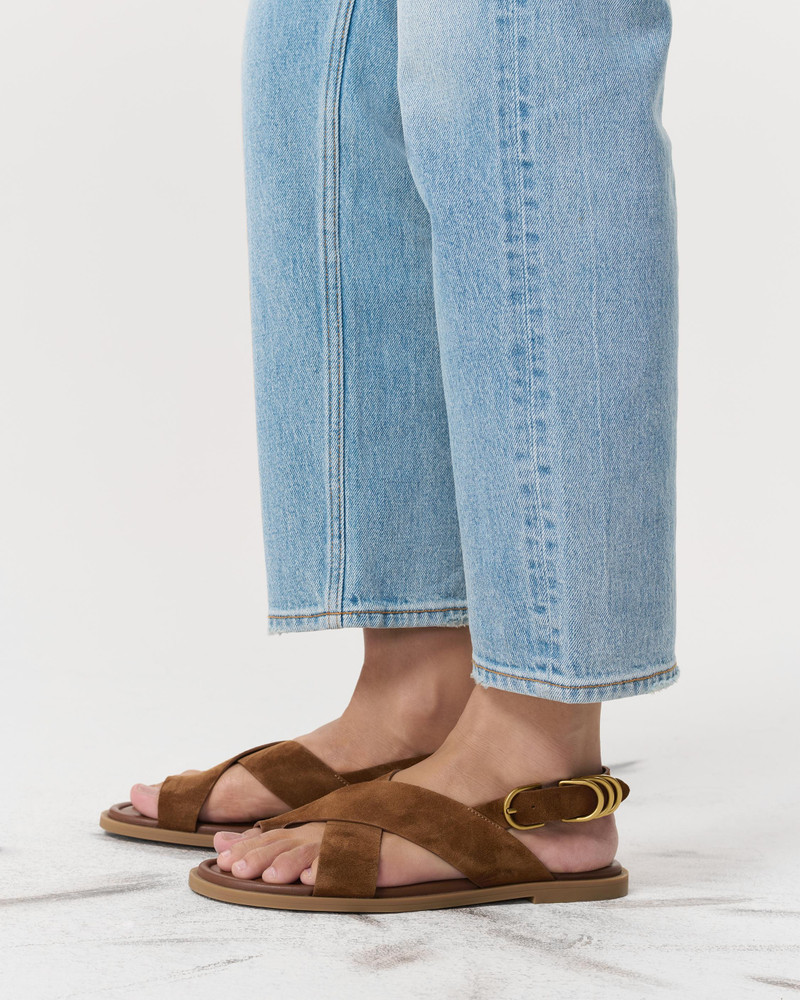 rag & bone Gia Italian Suede Crossover Sandals outlook