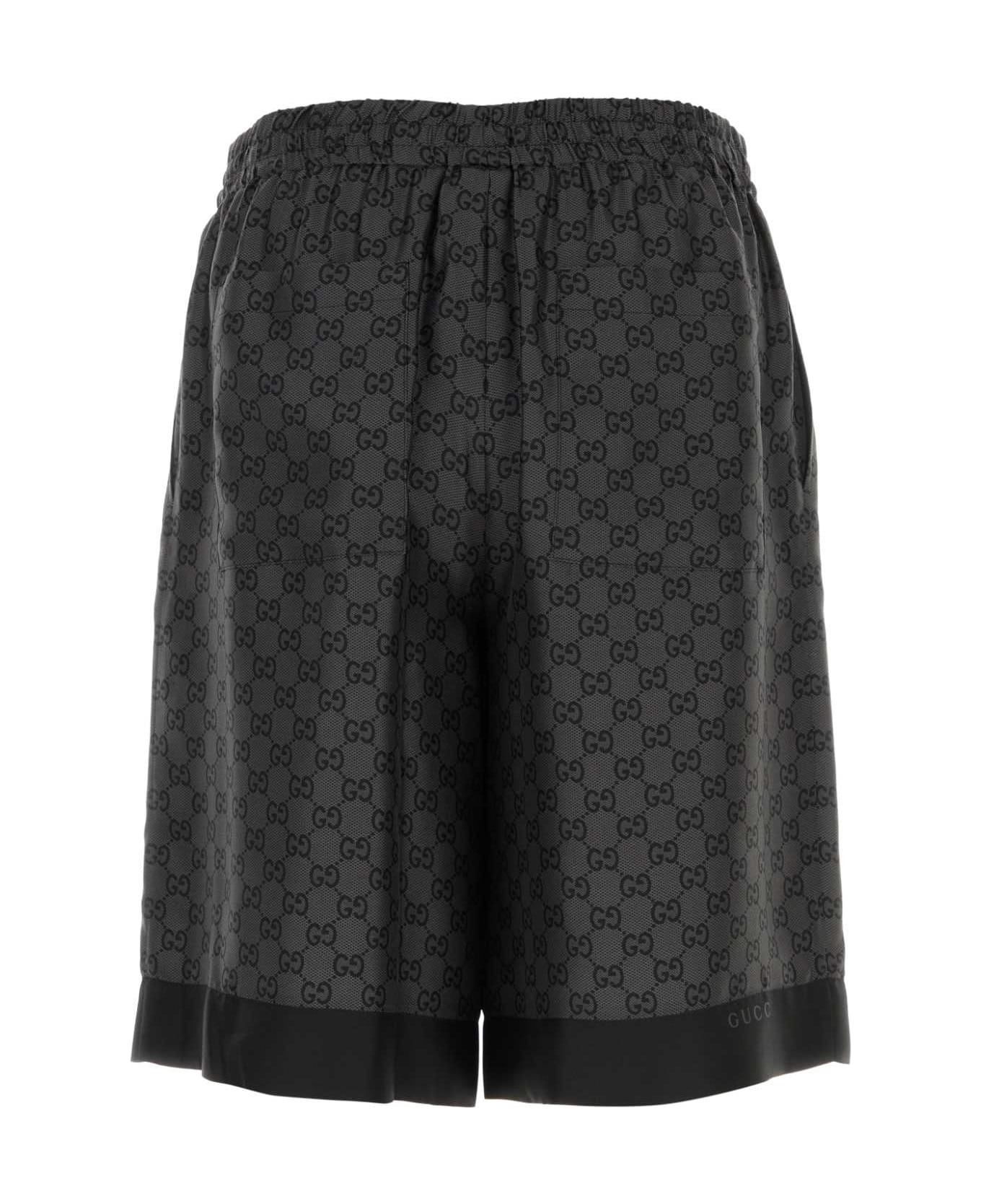 Printed Silk Bermuda Shorts - 2