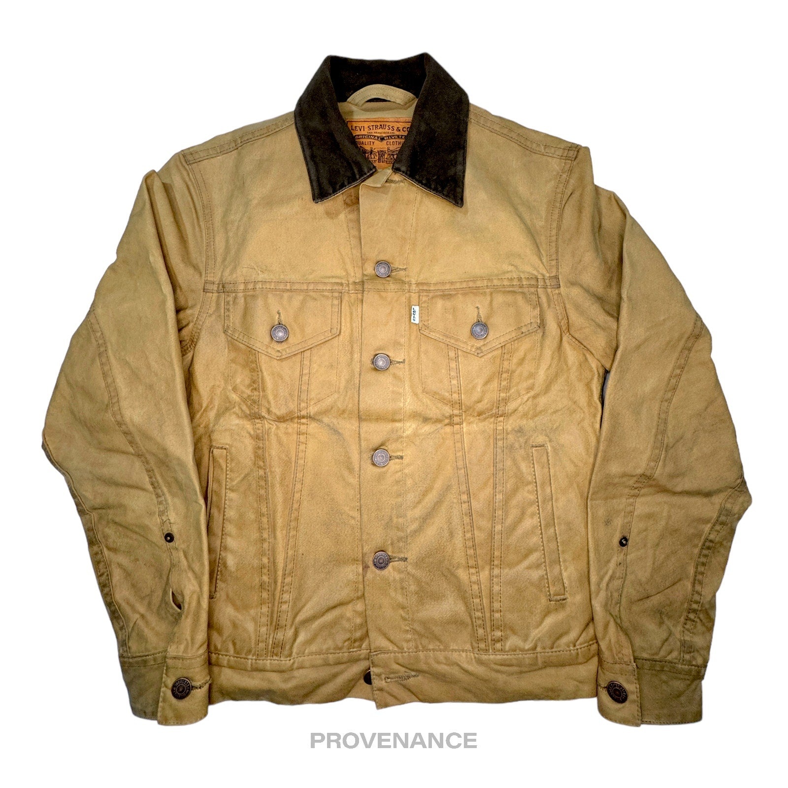 Levis x Filson - Levis x Filson Trucker Jacket - Tan Waxed Tin Cloth S - 1
