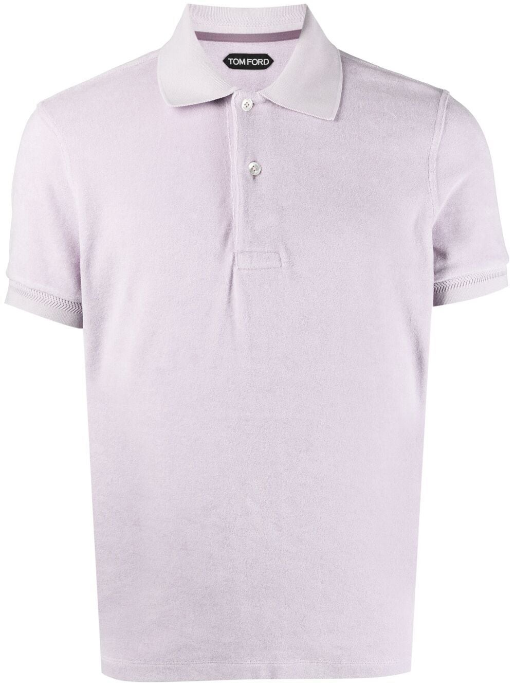 towelling polo shirt - 1