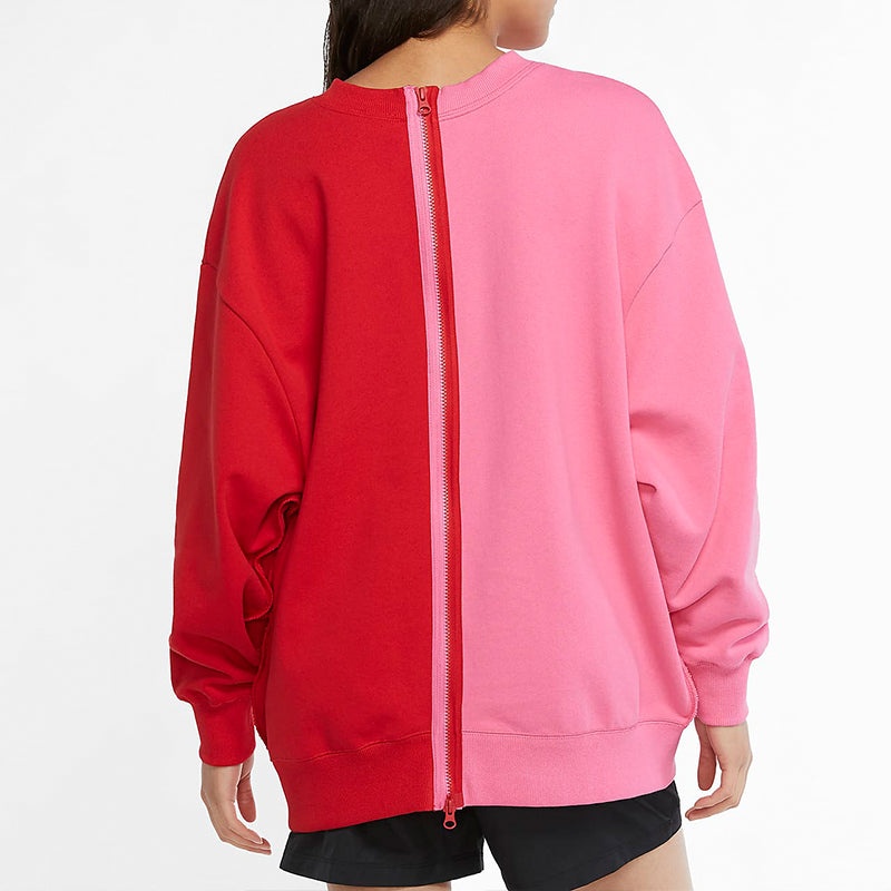 (WMNS) Nike Back Cardigan Zipper Long Sleeves 'Red Pink' CZ1431-657 - 4