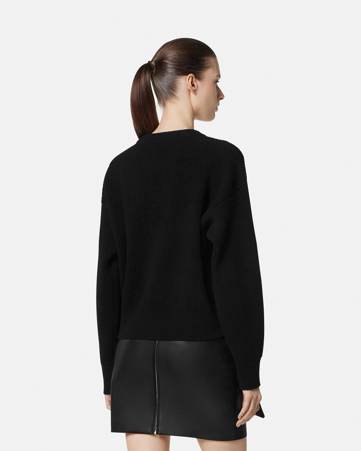 Embroidered Barocco Leaf Knit Sweater - 5