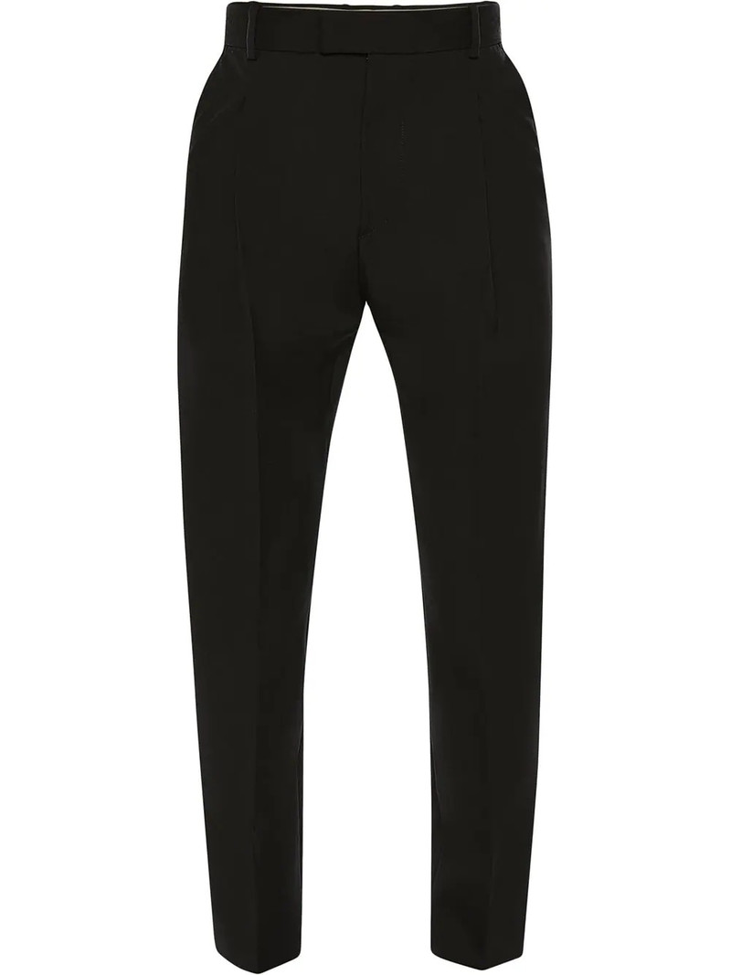 tailored satin-panel trousers 1