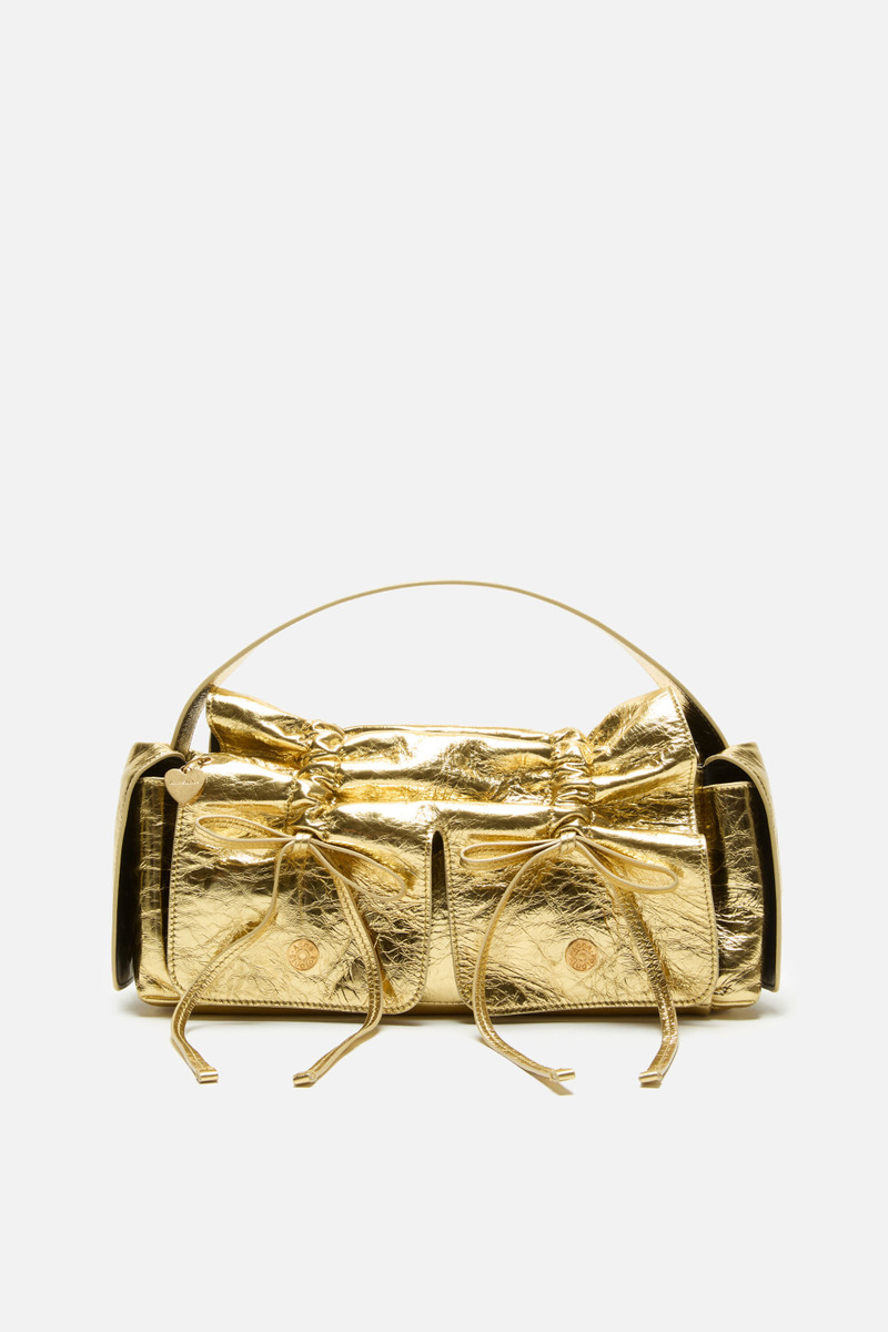 Multipocket metallic shoulder bag - Gold 1