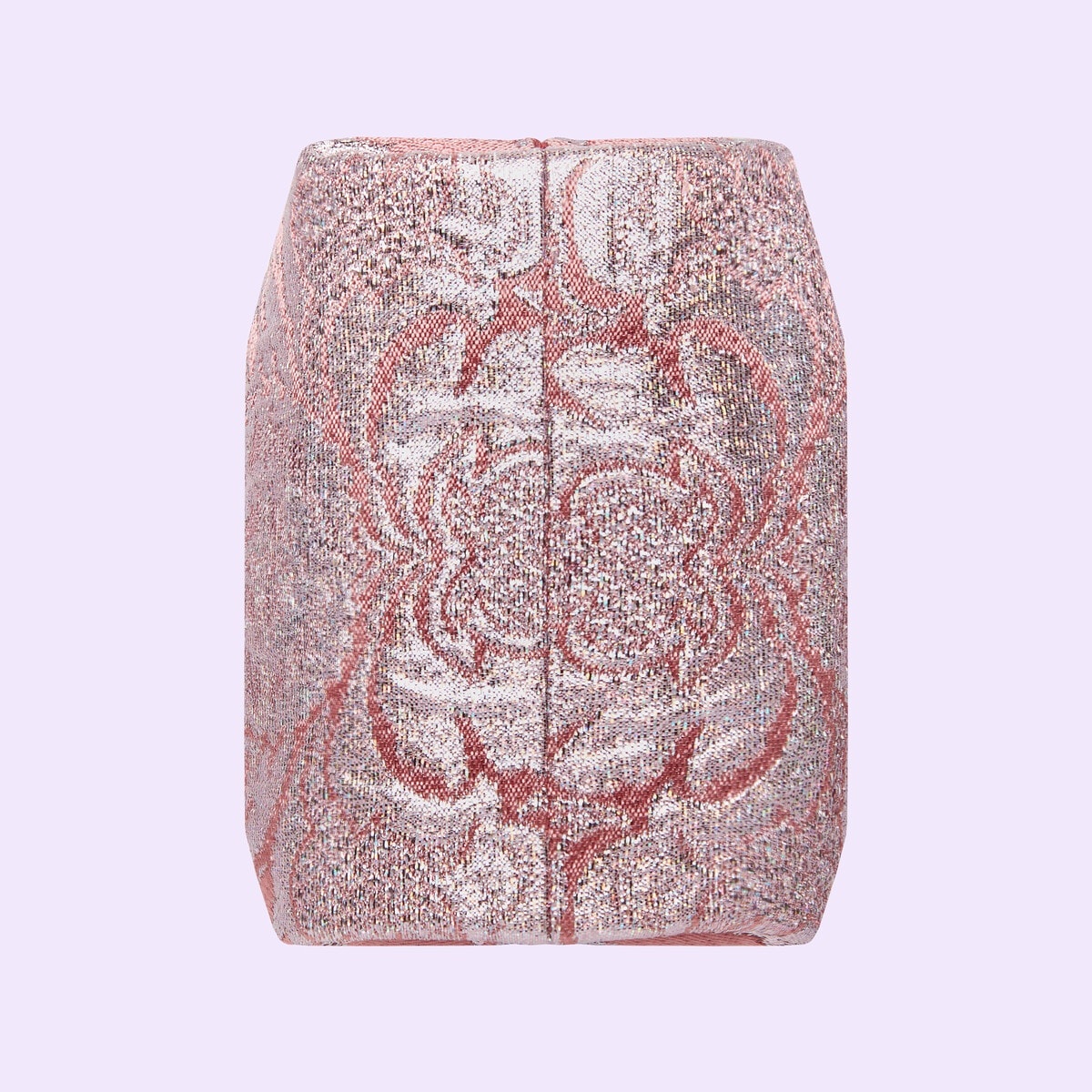 Floral brocade handbag with bow - 8
