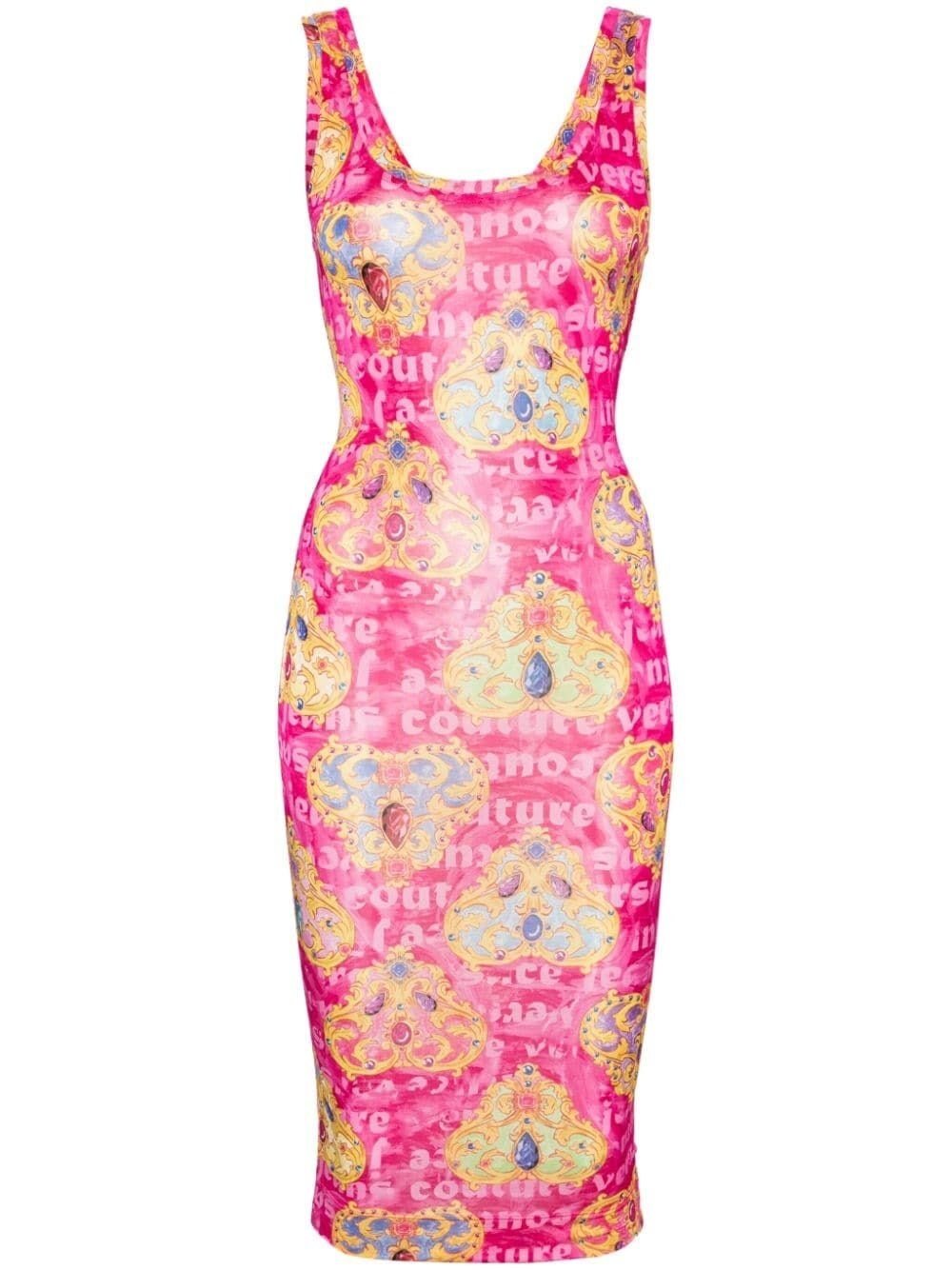 `Organzino Heart Couture` Print Mini Dress - 1