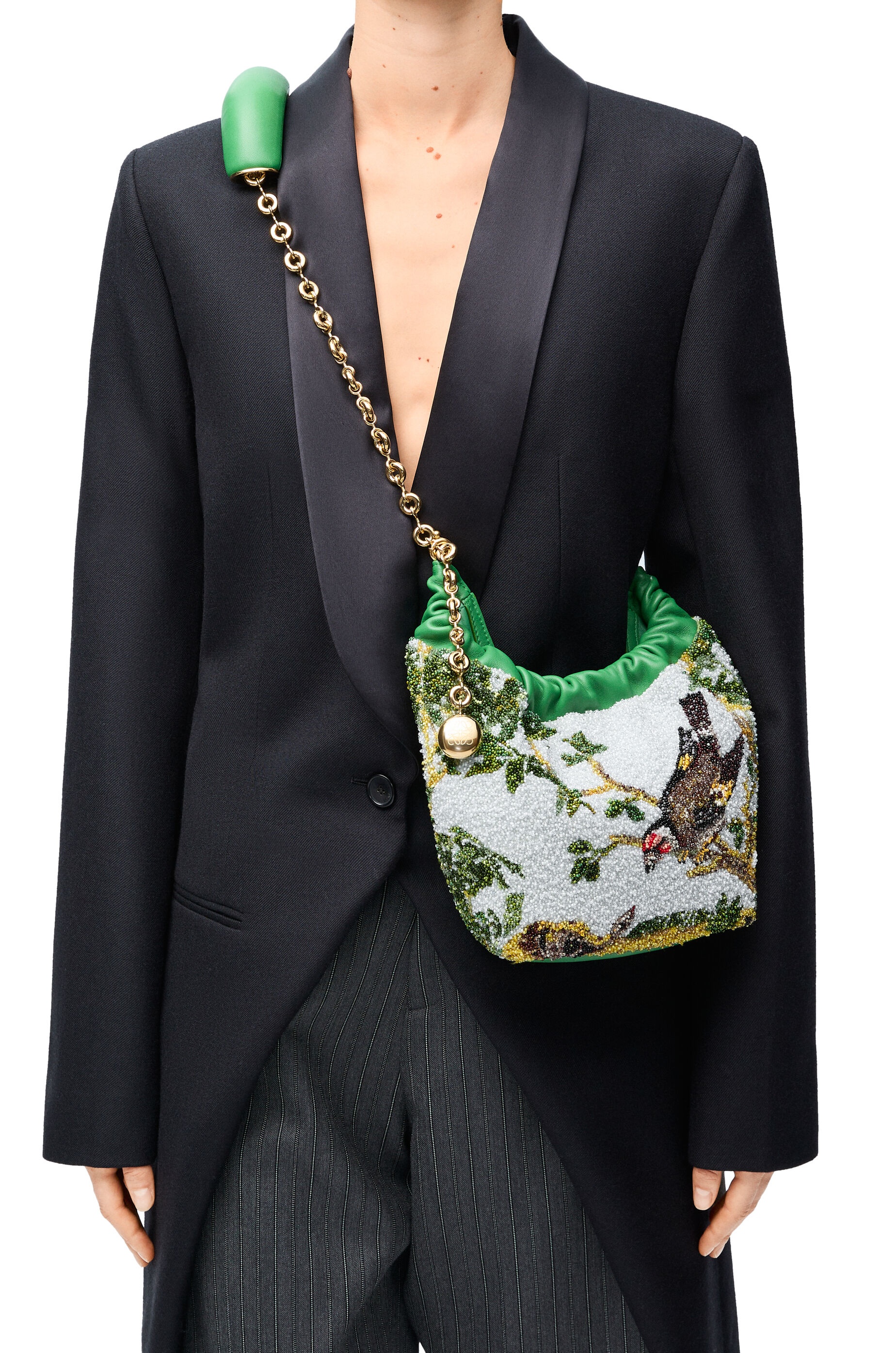 Mini Squeeze bag in beaded leather - 2