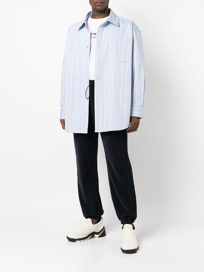 Alexander Wang monogram-embossed drawstring track pants outlook