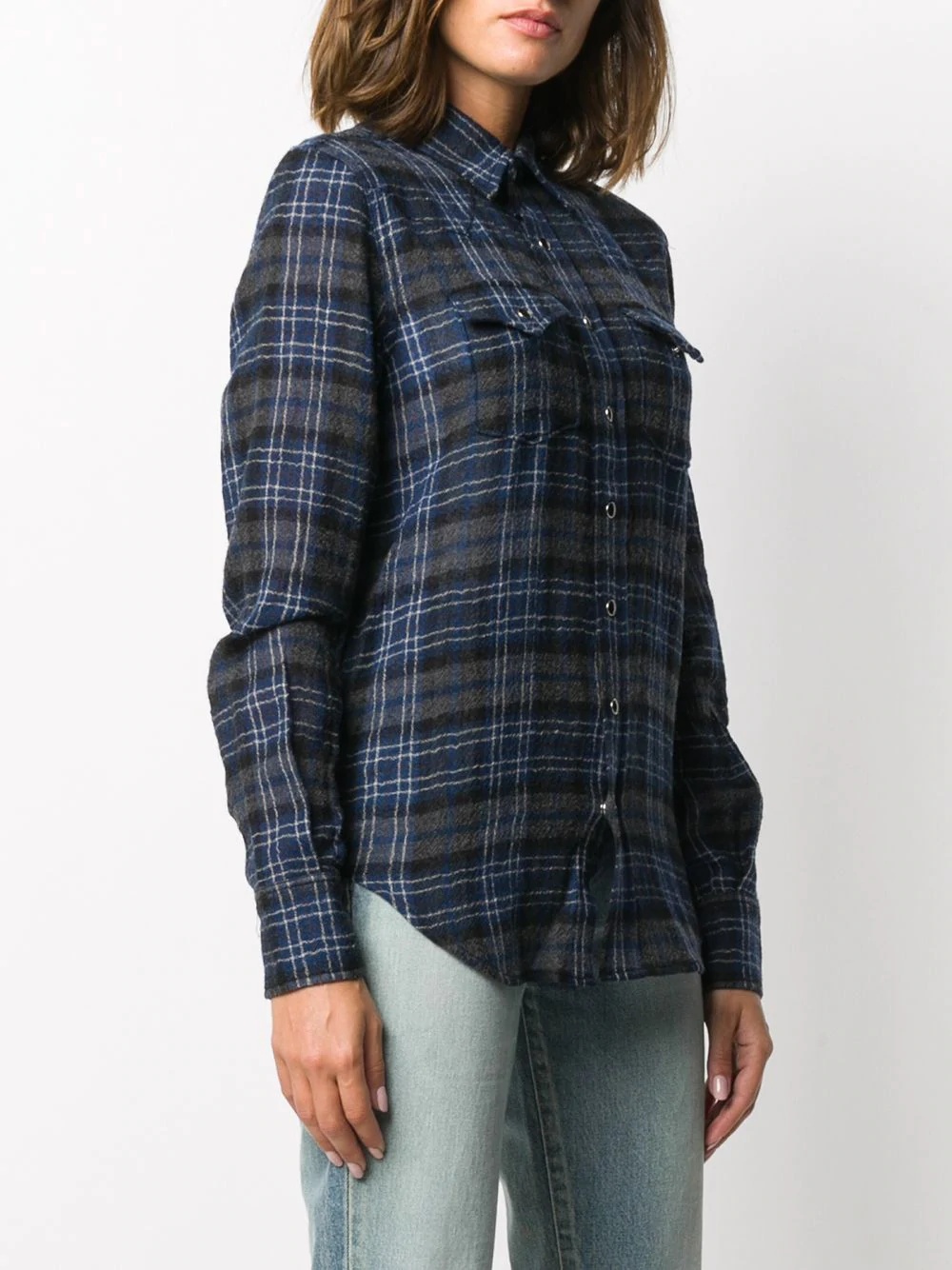 checked buttoned shirt - 3