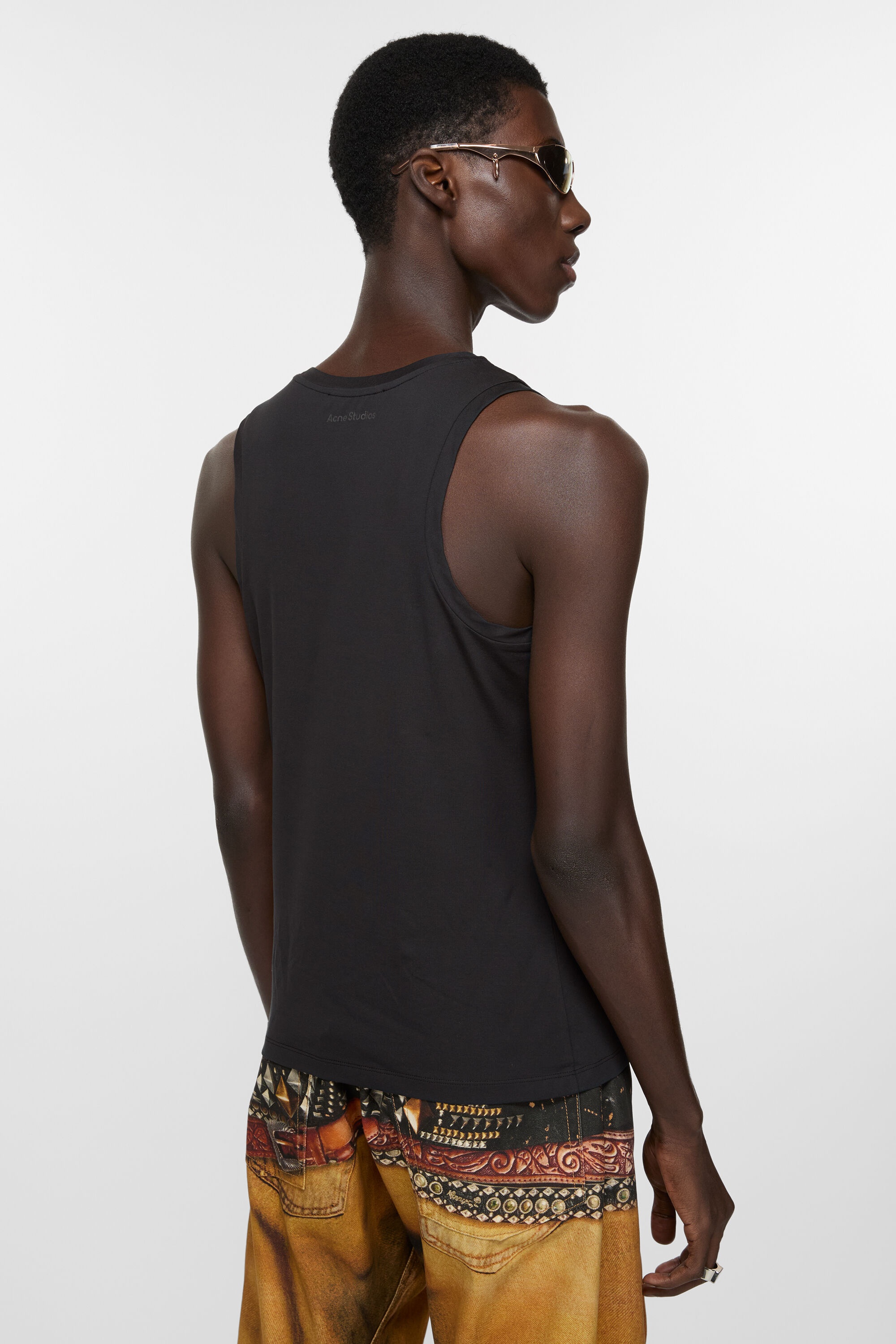 Jersey tank top - Black - 3