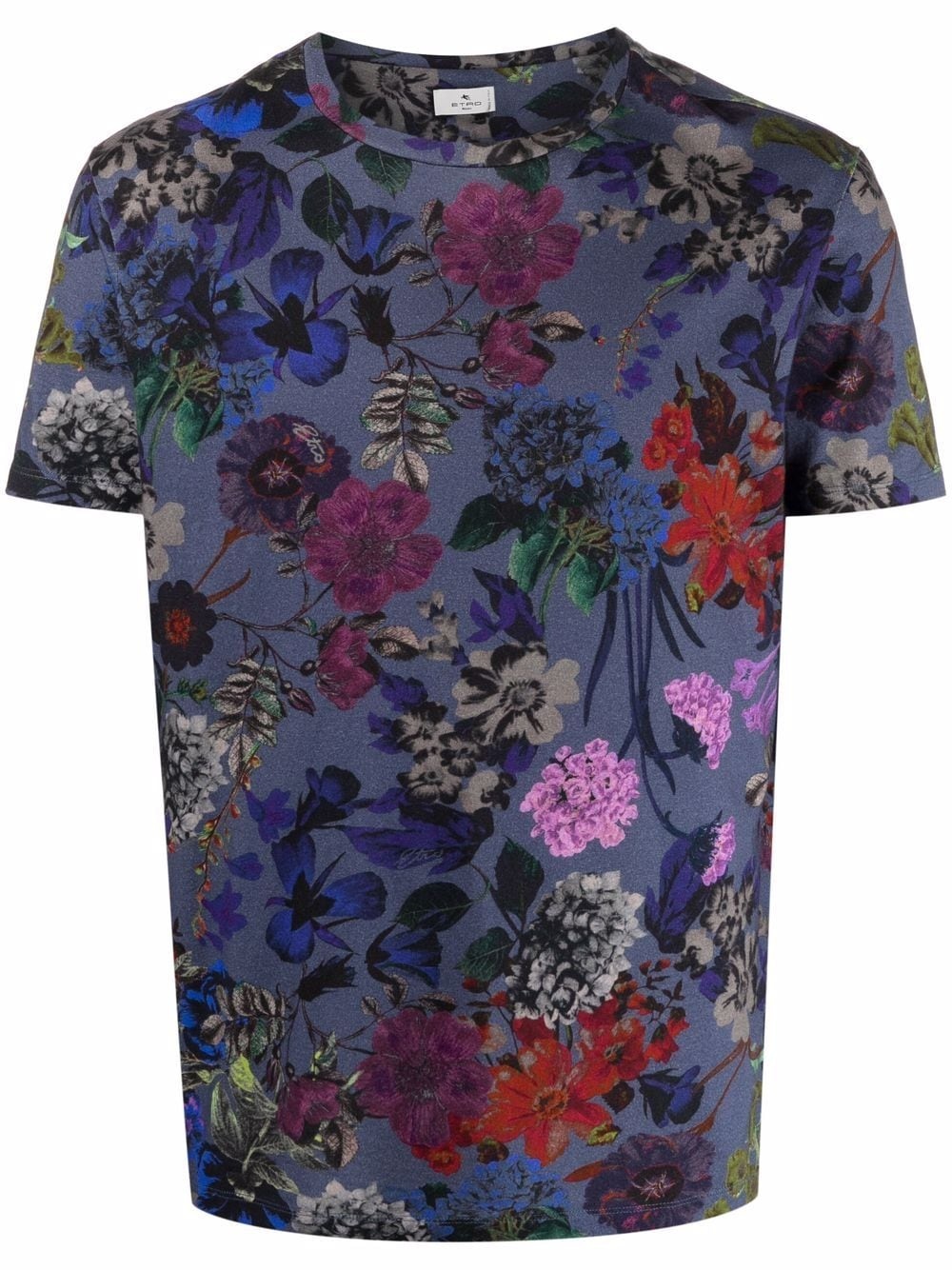 floral-print cotton T-shirt - 1