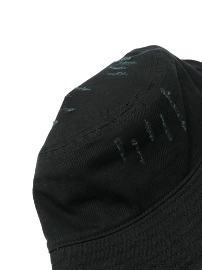 Palm Angels logo-print distressed bucket hat outlook