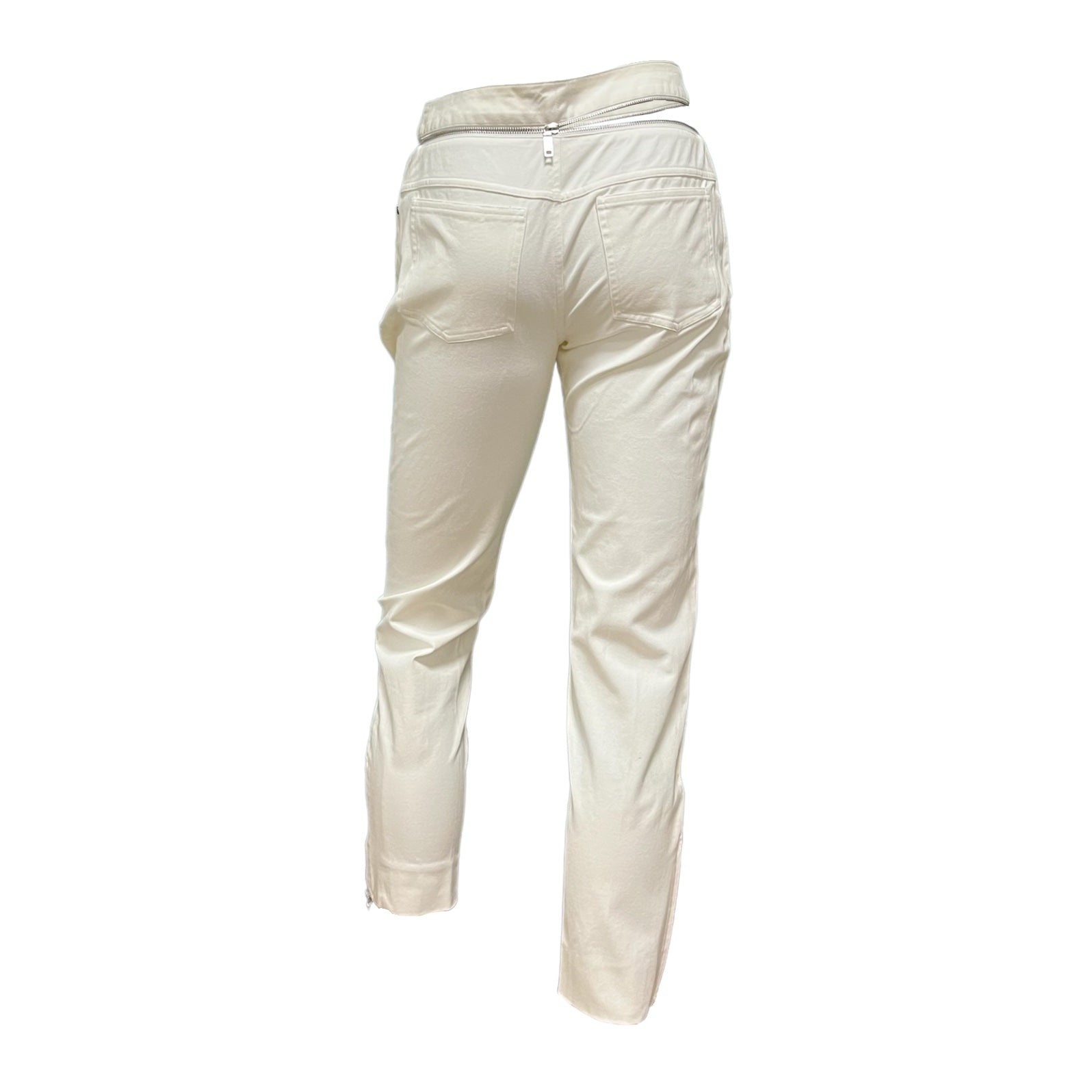CELINE Zip Detail Cropped Straight Leg Pants - 2