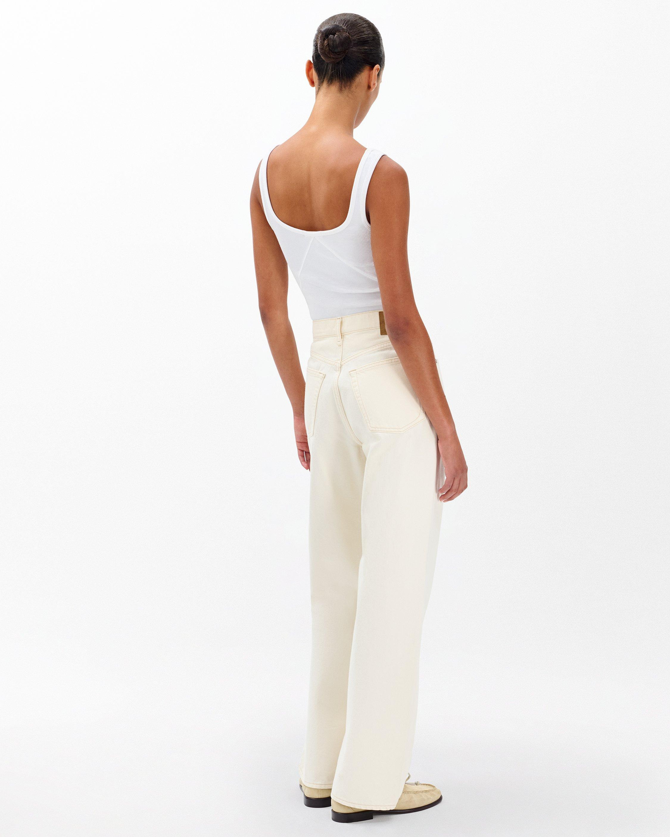 Shea Relaxed Straight Jeans
Vintage Stretch in Ecru - 6