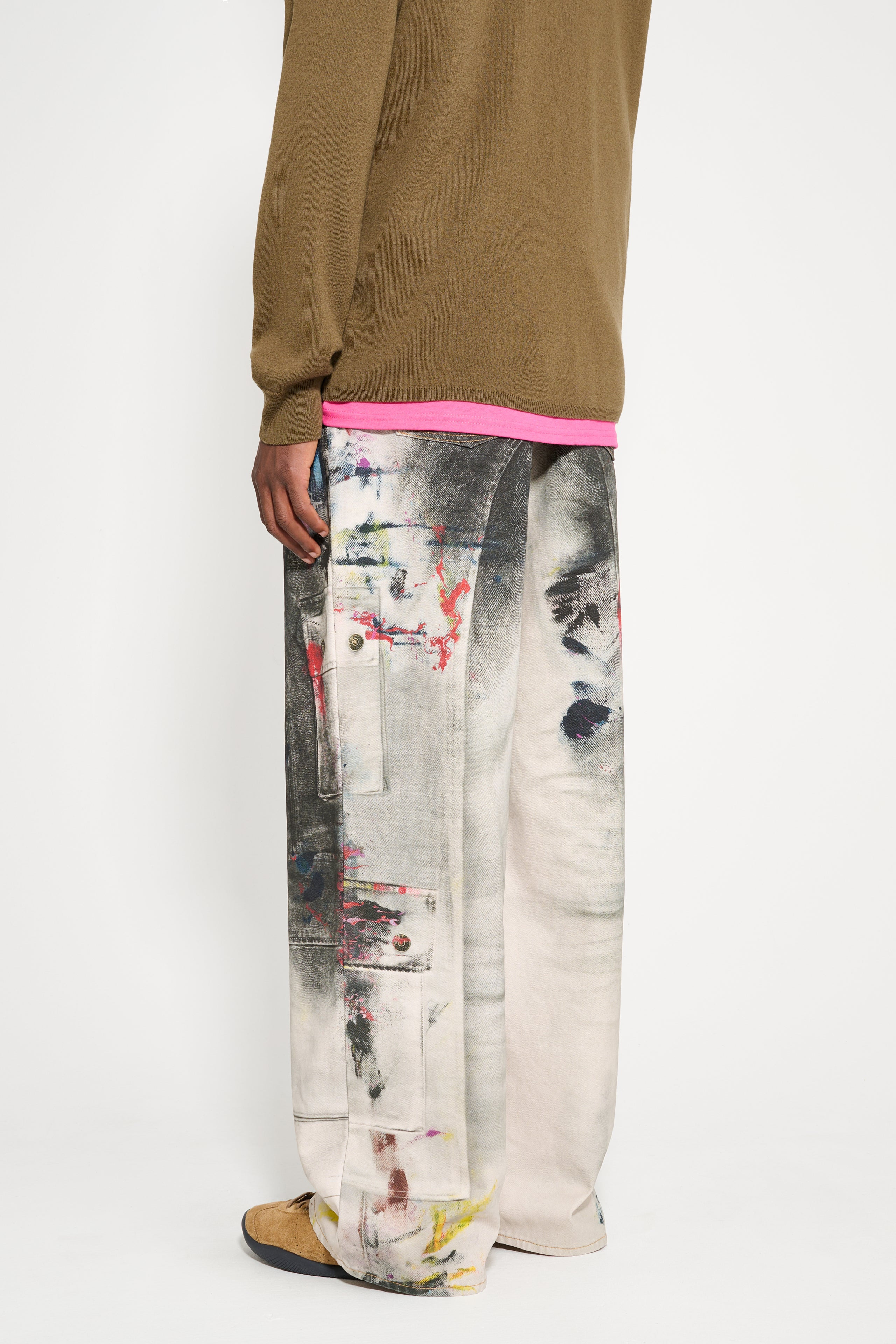 ACNE STUDIOS 1981 BAGGY FIT JEANS WHITE / MULTI - 2