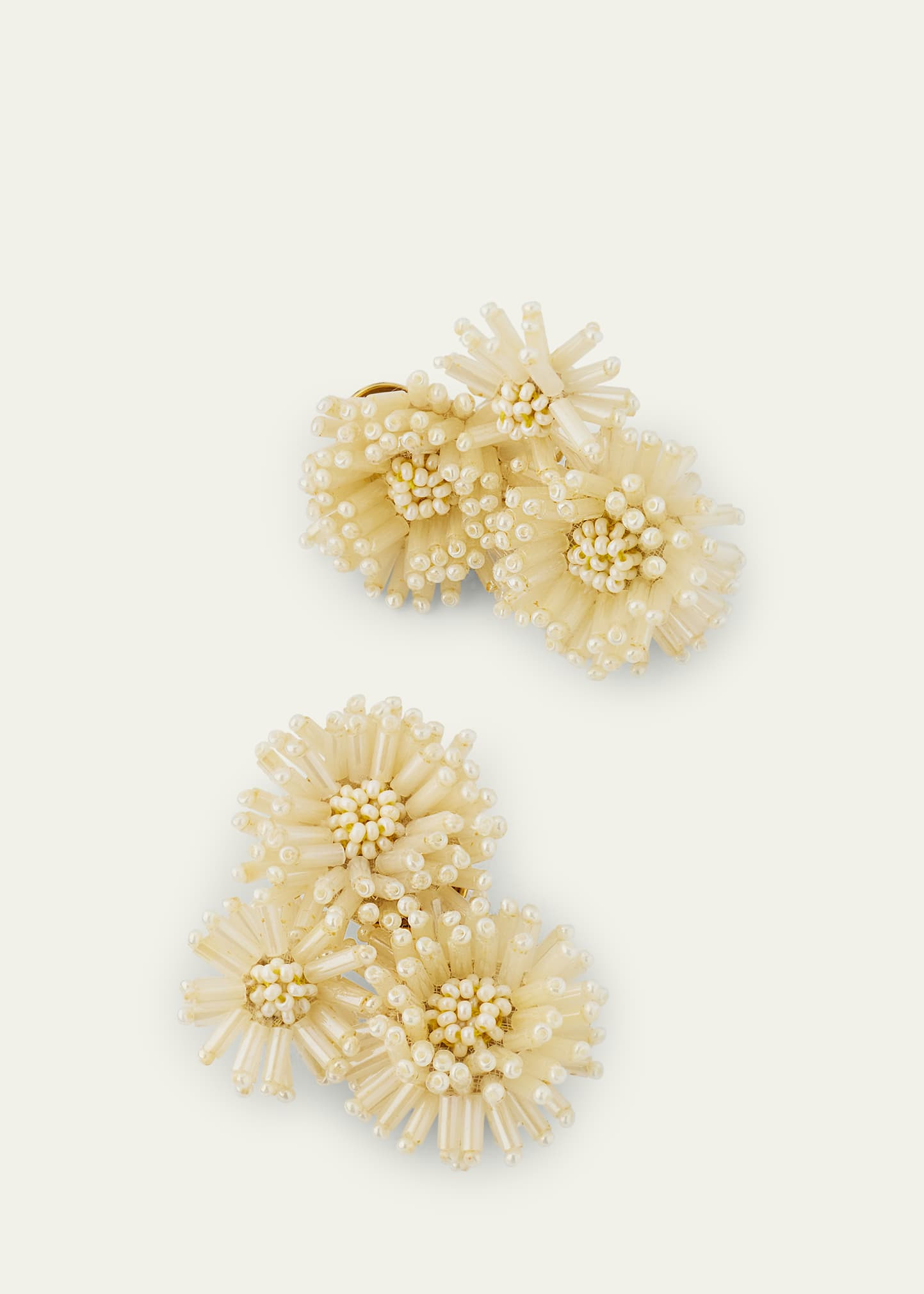 Pom-Pom Flower Stud Earrings - 3