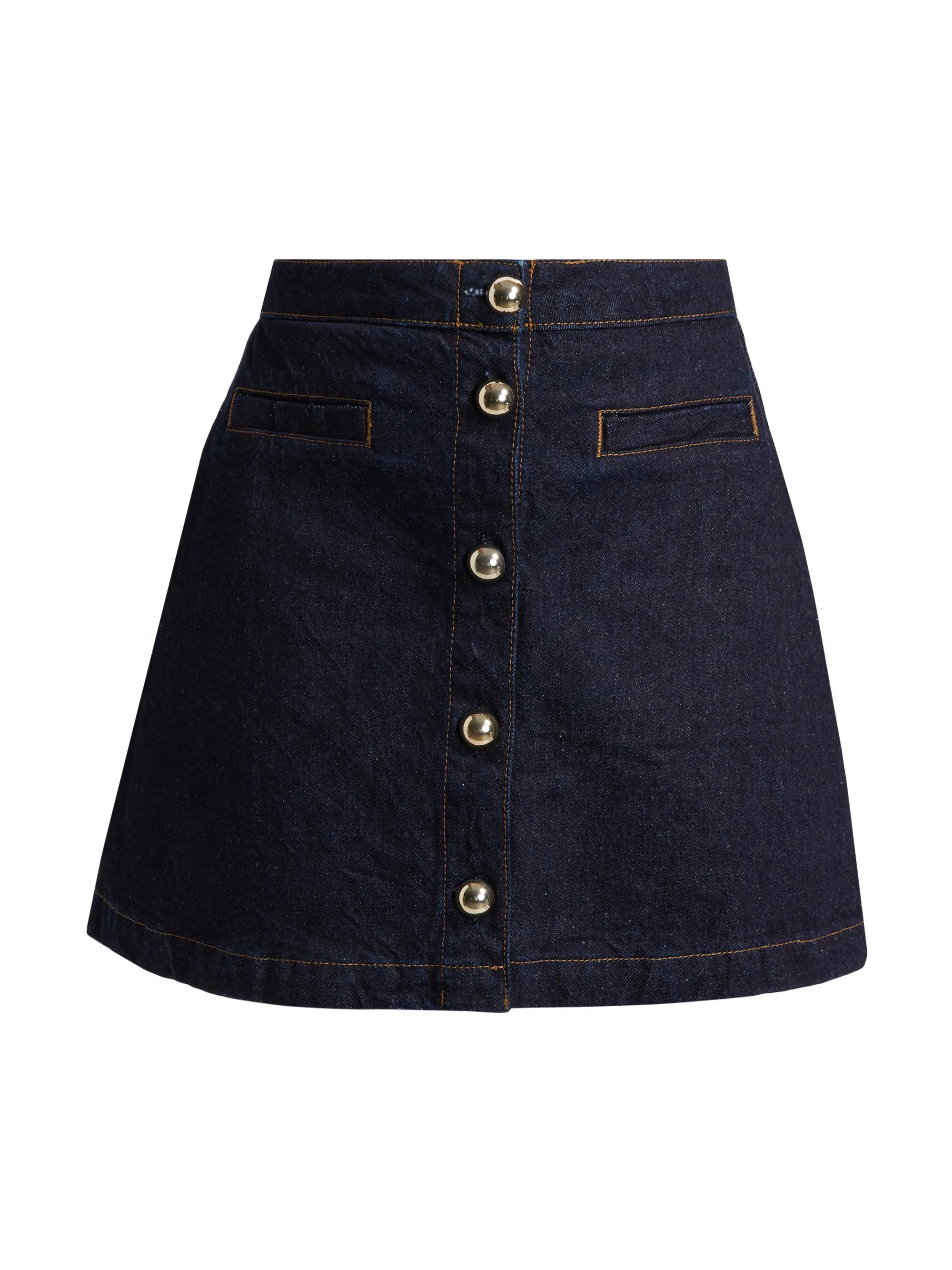 Women's Amara High-Rise Denim Miniskirt - Ondine - 1