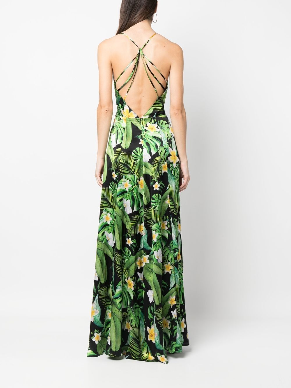 Hawaii printed silk maxi dress - 4